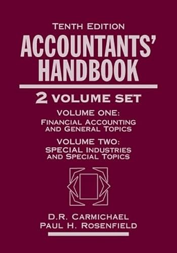 9780471269939: Accountants' Handbook