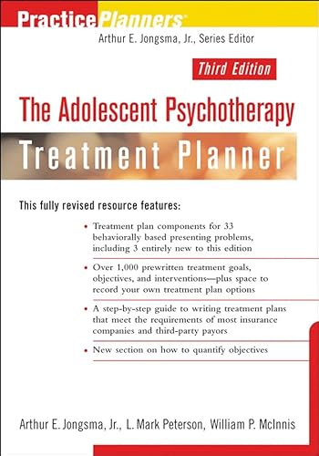 Beispielbild fr The Adolescent Psychotherapy Treatment Planner, 3rd Edition (PracticePlanners) zum Verkauf von Books Unplugged