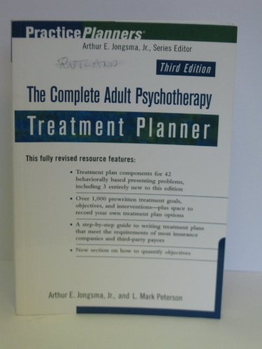 Stock image for The Complete Adult Psychotherapy Treatment Planner (PracticePlanners) for sale by HPB-Red