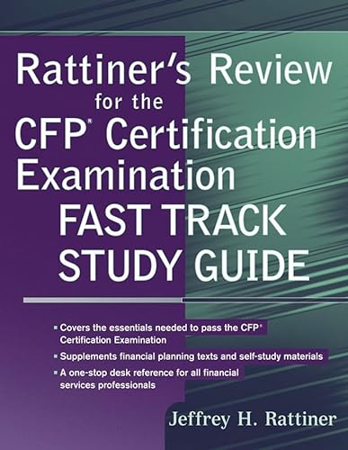 Imagen de archivo de Rattiner's Review for the CFP Certification Examination, Fast Track Study Guide a la venta por Irish Booksellers