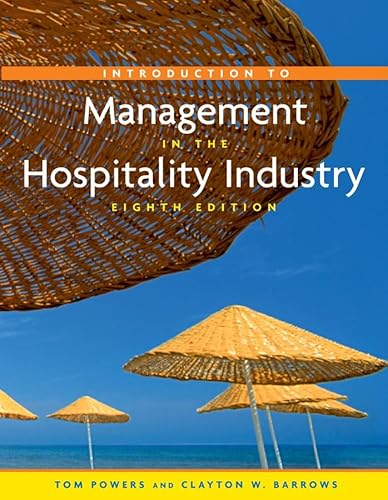 Beispielbild fr Introduction to Management in the Hospitality Industry zum Verkauf von Better World Books: West