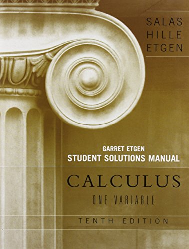 Beispielbild fr Calculus: One and Several Variables, Student Solutions Manual, Ninth Edition zum Verkauf von HPB-Red