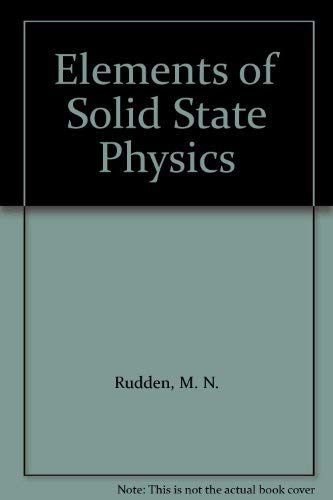 9780471277491: Elements of Solid State Physics