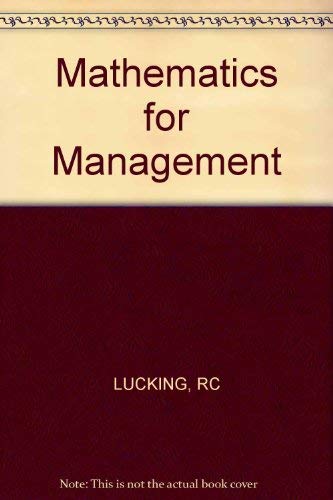 Stock image for Mathematics for Management for sale by Zubal-Books, Since 1961