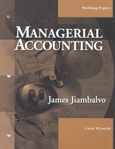 9780471283461: Managerial Accounting: Working Papers