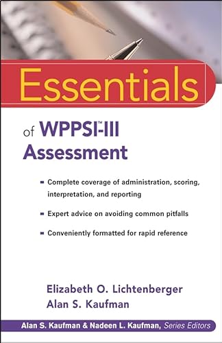 Beispielbild fr Essentials of WPPSI-III Assessment zum Verkauf von Better World Books