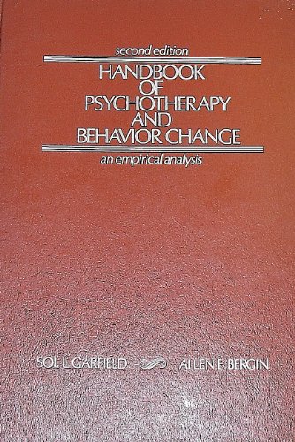 Imagen de archivo de Handbook of Psychotherapy and Behavior Change: An Empirical Analysis a la venta por ThriftBooks-Dallas