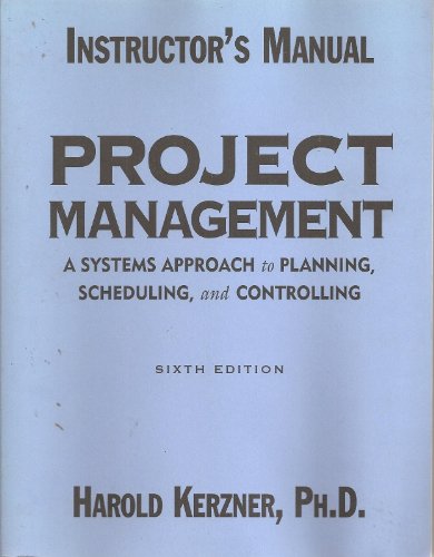 Project Management IM (9780471293088) by KERZNER