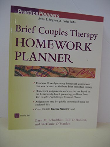 Stock image for Brief Couples Therapy Homework Planner (PracticePlanners) for sale by HPB-Red
