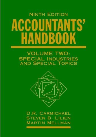 Imagen de archivo de Accountant's Handbook : Financial Accounting and General Topics a la venta por Better World Books