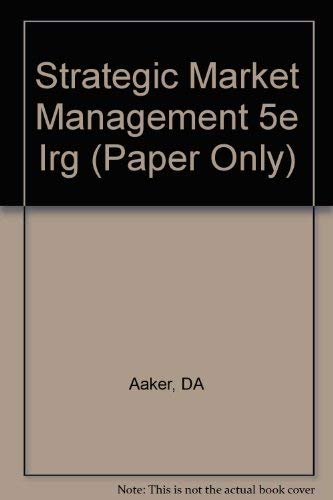 9780471297895: Strategic Market Management 5e Irg (Paper Only)
