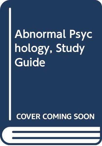 Beispielbild fr Abnormal Psychology, Study Guide zum Verkauf von Wonder Book