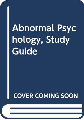 Stock image for Study Guide to Accompany: Abnormal Psychology for sale by Anybook.com