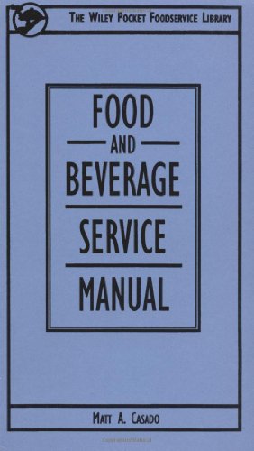 Imagen de archivo de Food and Beverage Service Manual a la venta por Better World Books
