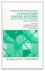 9780471308966: Applications Version - Solutions Manual (Elementary Linear Algebra)