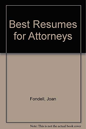 Beispielbild fr Best Resumes for Attorneys zum Verkauf von ThriftBooks-Dallas