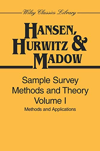 Imagen de archivo de Sample Survey Methods V1 P: Methods and Theory (Wiley Classics Library) a la venta por Chiron Media