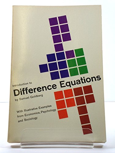 9780471310518: Introduction to Difference Equations: With Illustrative Examples from Economics, Psychology & Sociology