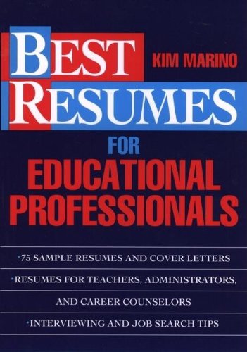 Stock image for Best Resumes for Educational Professionals for sale by Isle of Books