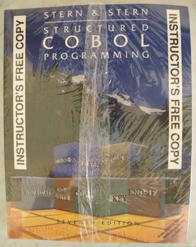 9780471311751: Structured Cobol Programing 7ed (Instructors Free Copy)