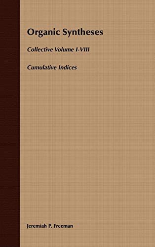 Stock image for Organic Syntheses Cumulative Indices For Collective Volumes 1-8 for sale by Basi6 International