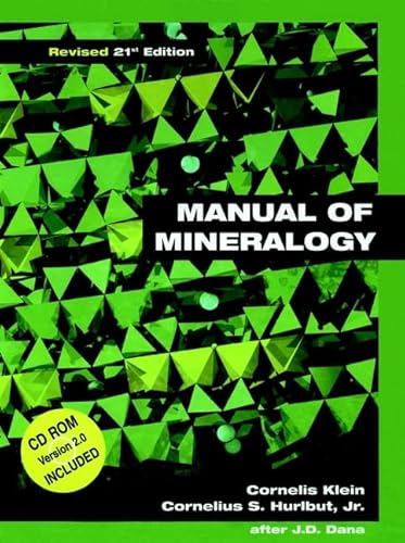 Imagen de archivo de Manual of Mineralogy (after James D. Dana), 21st Edition, Revised a la venta por SecondSale