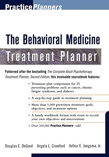 Beispielbild fr The Behavioral Medicine Treatment Planner zum Verkauf von Better World Books