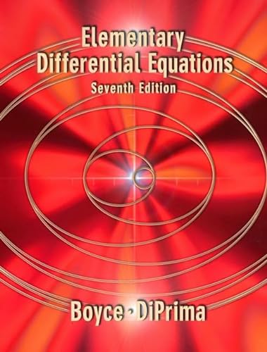 Elementary Differential Equations (9780471319986) by Boyce; DiPrima, Richard C.