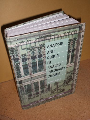 9780471321682: Analysis And Design Of Analog Integrated Circuits. Fourth Edition