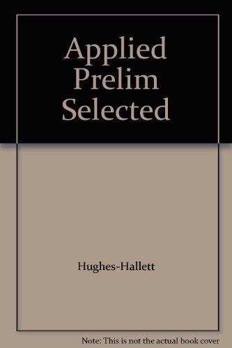 Applied Prelim Selected (9780471325901) by Hughes-Hallett