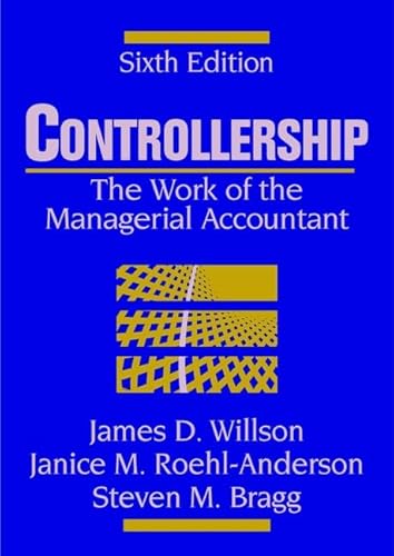 Beispielbild fr Controllership: The Work of the Managerial Accountant zum Verkauf von HPB-Red