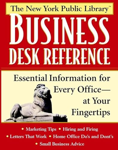 Beispielbild fr New York Public Library Business Desk Reference zum Verkauf von Better World Books