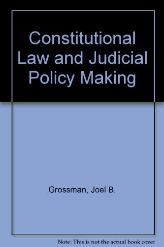 9780471328490: Constitutional Law & Judicial Policy-Making