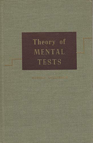 9780471333302: Theory of Mental Tests