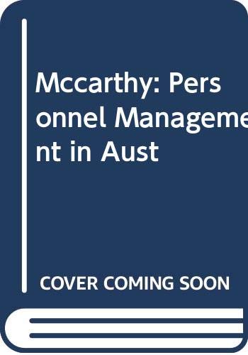 Beispielbild fr Personnel Management in Australia zum Verkauf von Masalai Press
