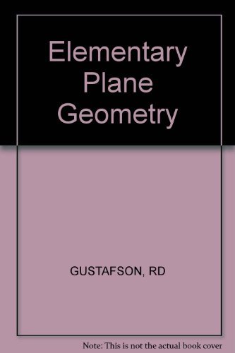 Stock image for Elementary Plane Geometry for sale by HPB-Red