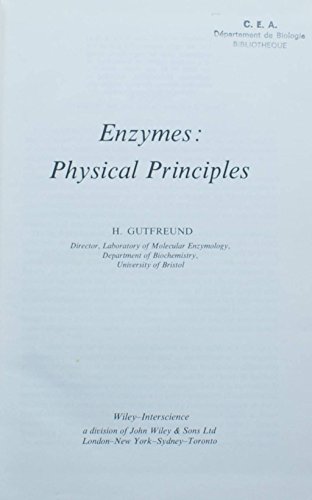Beispielbild fr Enzymes : Physical Principles zum Verkauf von Better World Books