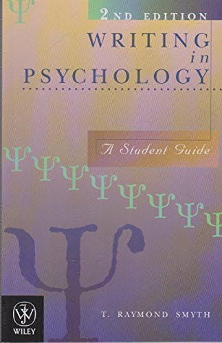 9780471337584: Writing in Psychology 2e: A Student Guide