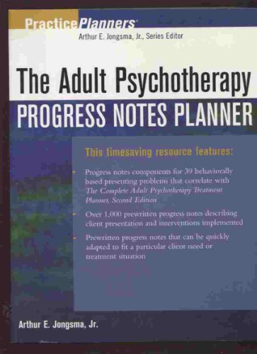 Stock image for The Adult Psychotherapy Progress Notes Planner (PracticePlanners) for sale by Orion Tech