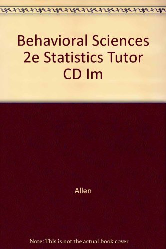 Behavioral Sciences 2e Statistics Tutor CD Im (9780471350705) by Unknown Author