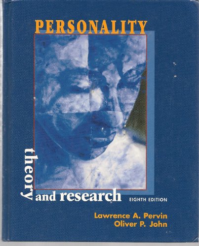 Personality: Theory and Research (9780471353393) by Pervin, Lawrence A.; John, Oliver P.