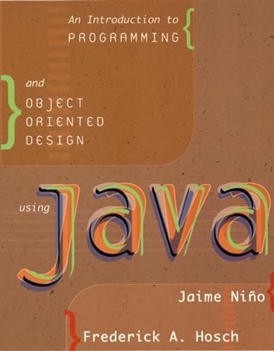 9780471354895: An Introduction to Programming and Object Oriented Design Using Java