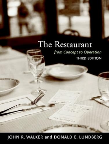 Stock image for The Restaurant : From Concept to Operation for sale by Better World Books