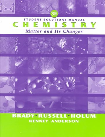 Stock image for Chemistry: The Study of Matter and Its Changes, Student Solutions Manual, 3rd Edition for sale by SecondSale