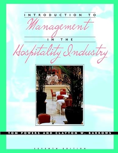 Beispielbild fr Introduction to Management in the Hospitality Industry zum Verkauf von Better World Books