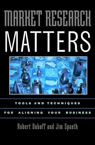 Imagen de archivo de Market Research Matters : Tools and Techniques for Aligning Your Business a la venta por Better World Books