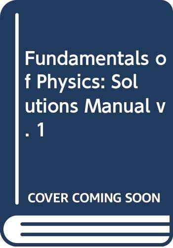 Imagen de archivo de Instructor*s Solutions Manual to accompany Fundamentals of Physics, 6th Edition, Volume 1 a la venta por dsmbooks