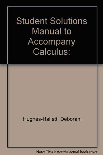 9780471361169: Calculus: Alternate Version Student Solutions Manual