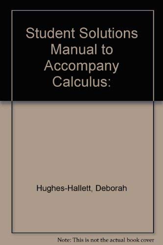 9780471361169: Calculus , Student Solutions Manual