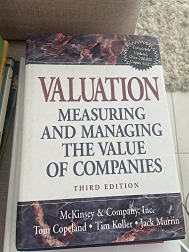 Beispielbild fr Valuation: Measuring and Managing the Value of Companies (Frontiers in Finance Series) zum Verkauf von WorldofBooks